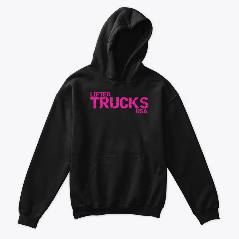 (KIDS) HOODIE fuchsia logo